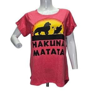 Disney Rue 21 Lion King Graphic T-shirt Heather Red Hakuna Matata